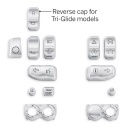 Switch Cap Kit, Fits Glide Models, Chrome Finish