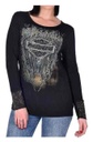 Golden Dawn Embellished Long Sleeve Scoop Neck Top