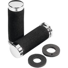 [1806-10-015] Cruiser Grips, Chrome Foam 1" 150 mm