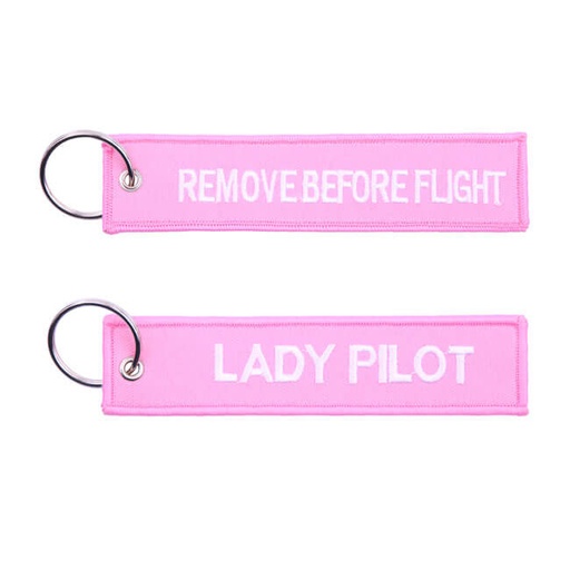 [545670] Remove Before Flight &amp; Lady Pilot Nøkkelring