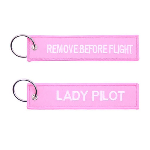 [545670] Remove Before Flight &amp; Lady Pilot Nøkkelring