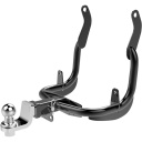 Receiver Trailer Hitch, Chrome/Black