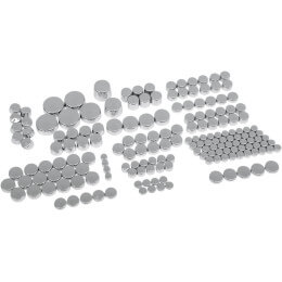 [2401-0693] Bolt Cover Kit Deluxe Chrome, 00-08 FXST