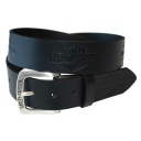Tradition Bar & Shield Belt Black Leather