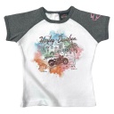 Baby Girls' Glittery Raglan Short Sleeve Infant Tee