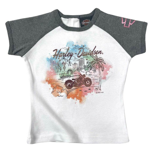 Baby Girls' Glittery Raglan Short Sleeve Infant Tee