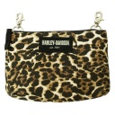 Leopard Print Cotton Canvas Hip Bag w/ Strap