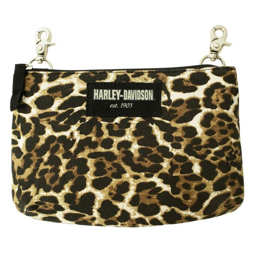 [LCC4501-LEOPARD] Leopard Print Cotton Canvas Hip Bag w/ Strap