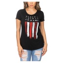 Freedom Embellished Short Sleeve Scoop Neck Tee