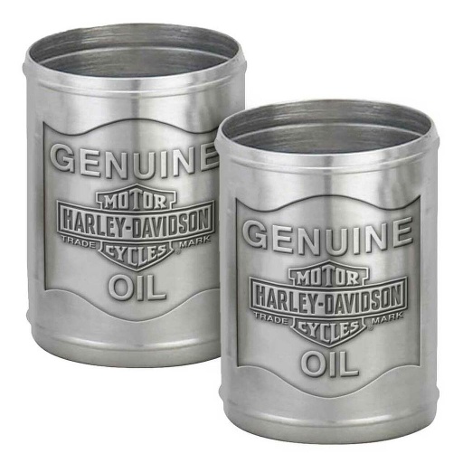 [HDL-18805] Custom Tooled Pewter Oil Can Shot Glass Set