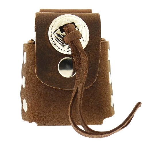 [CSH1002] Brown Lighter Case with Concho