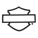 Rugged Textured Bar & Shield Logo Decal