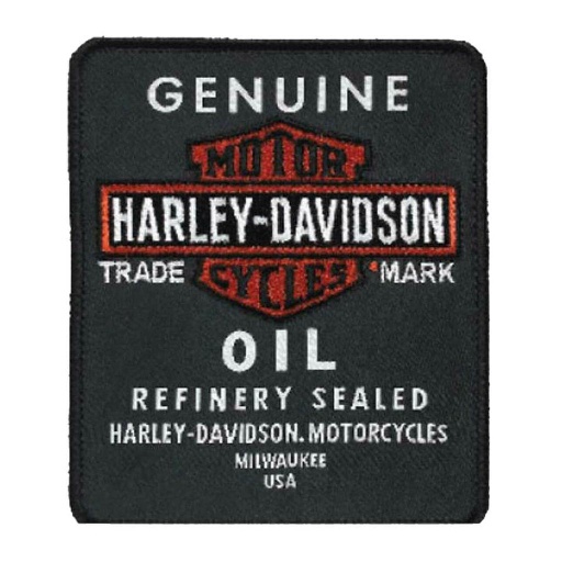 [EM212302] Embroidered Genuine Oil Emblem Patch Small