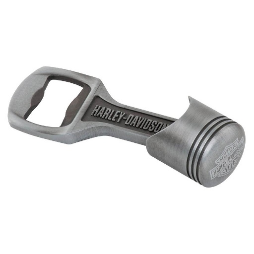 [HDL-18573] Engraved H-D Piston Bottle Opener, Pewter Finish