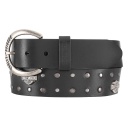 Women's Set In Stone Studded Leather Belt