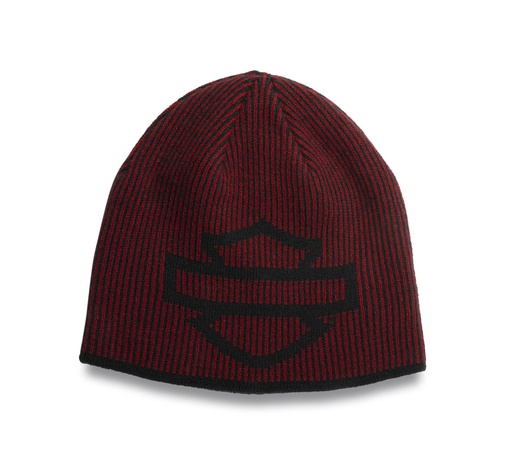 [97630-22VW] Bar &amp; Shield Reversible Knit Hat