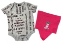 Baby Girls' Hot Pink Printed H-D Creeper & Doo Rag Set