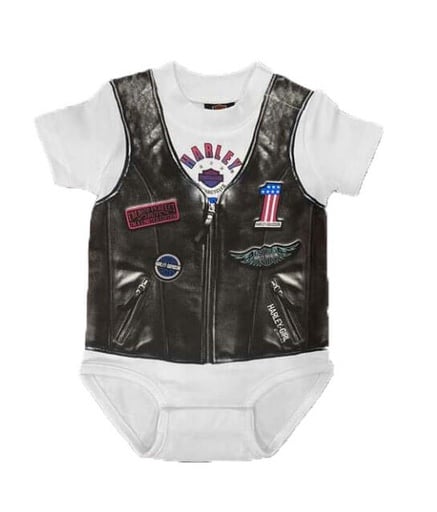 Infant Girls' Printed Faux Vest Creeper
