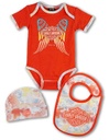 Infant Girls' 3-Piece Creeper Set | Creeper, Cap & Bib