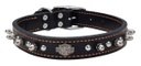 1 in. Adjustable Leather Spiked Collar