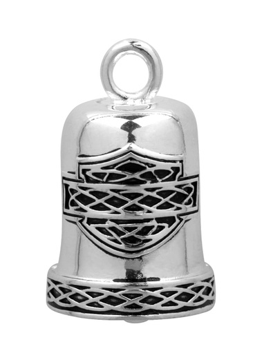 [HRB007] Celtic Bar &amp; Shield Silver Motorcycle Guardian Bell