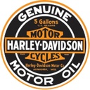 Genuine Motor Oil Round Tin Metal Sign