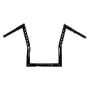 Black 15" Square Fat Ape Hanger, TBW, Dimple, Style C