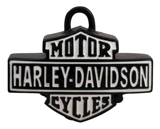 [HRB112] Vintage Bar &amp; Shield Logo Shaped Ride Bell, Black Finish