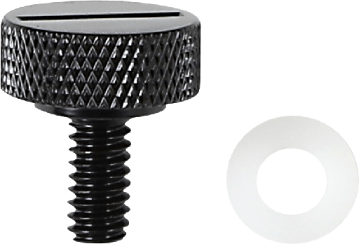 [0820-0147] Seat Mounting Knob, Black Slotted, 1/4"-20