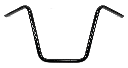 15" Ape Hanger, Black Powder Coated, No Dimples
