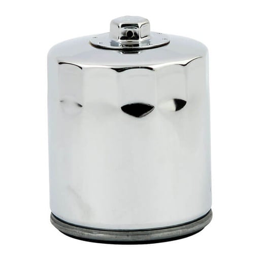 [508532] Spin-On Oil Filter w/ Top Nut, Chrome, 02-17 V-Rod