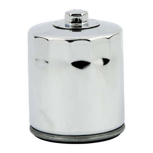 [508532] Spin-On Oil Filter w/ Top Nut, Chrome, 02-17 V-Rod