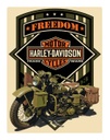 Freedom Green Military Embossed Tin Sign