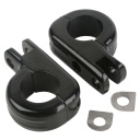 1-1/4" Foot Pegs Mounting Kit For Highway Engine Guard Bars, Black