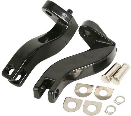 [XF2103126-B] Passenger Footpegs Mounting For Harley Touring 93 to 18 Black