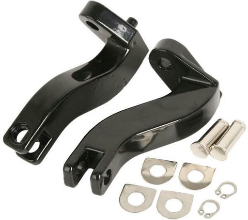 [XF2103126-B] Passenger Footpegs Mounting For Harley Touring 93-18, Black