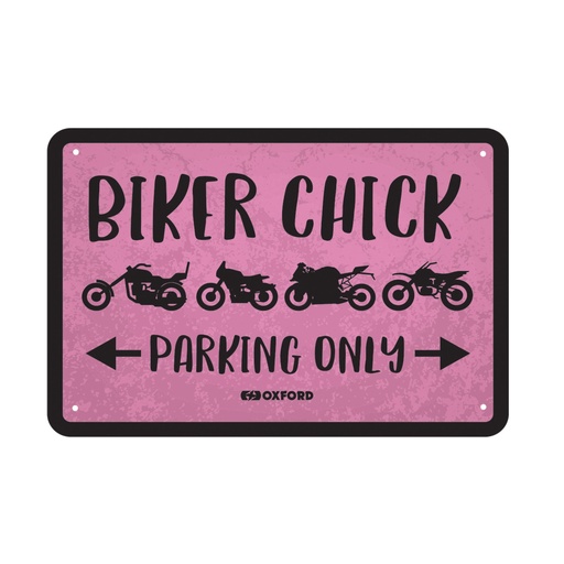 [OX366] Biker Chick Metal Sign