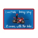 It Comes With the Bike Metal Sign