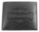 B&S Embossed Pocketed Billfold Leather Wallet
