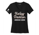 Women's Wounded Warrior Project V-Neck Tee, Black Beauty