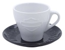 Silhouette Bar & Shield Ceramic Cup & Saucer, 177ml