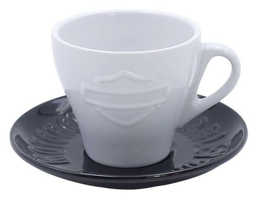[HDX-98619] Silhouette Bar &amp; Shield Ceramic Cup &amp; Saucer, 177ml
