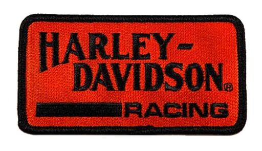[8013295] Embroidered Vintage Racing H-D Text Emblem Sew-On Patch, Small