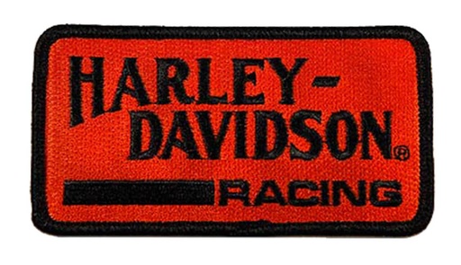 [8013295] Embroidered Vintage Racing H-D Text Emblem Sew-On Patch, Small
