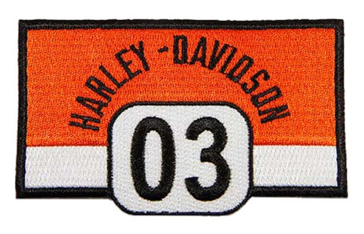 [8013240] Embroidered Bold '03 H-D Emblem Sew-On Patch, Small