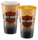 Pint Glass Set, Repeated Bar & Shield Logo Ombre Finish, 473 ml