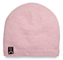 Pink Label Patch Knit Beanie Hat, Rose Pink