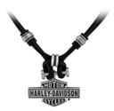 Vintage B&S Hardware & Leather Loop Necklace