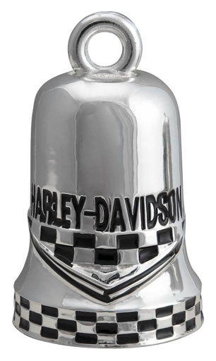 [HRB117] Checkered Racing Flag H-D Text Ride Bell