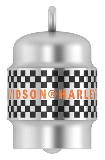 [HRB118] Racing Checkered H-D Script Motorcycle Ride Bell